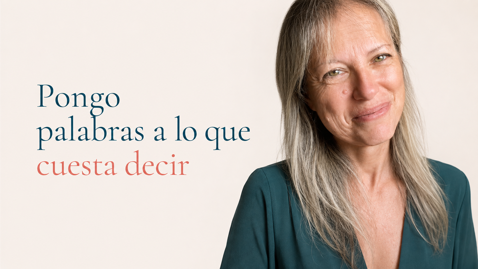 Cristina Sandra sonriendo. Pongo palabras a lo que cuesta decir